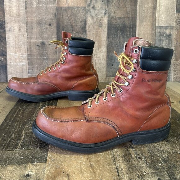 Red Wing 404 Moc Toe Supersole Work Boots Mens 13 B - Picture 10 of 12